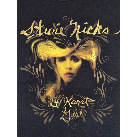 Stevie Nicks Shirt Mens XL 24 Karat Gold 2016 Tour Concert T Shirt Music Band - Picture 2 of 6